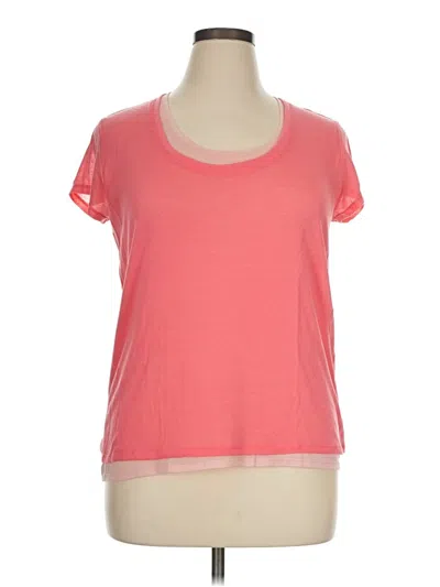 Pre-owned Dkny Jeans Short Sleeve T-shirt In Pink