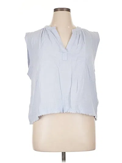 Pre-owned Dkny Jeans Sleeveless Blouse In Blue