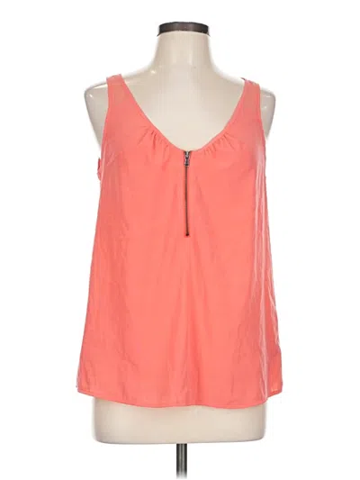 Pre-owned Dkny Jeans Sleeveless Blouse In Orange