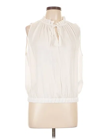 Pre-owned Dkny Jeans Sleeveless Blouse In White