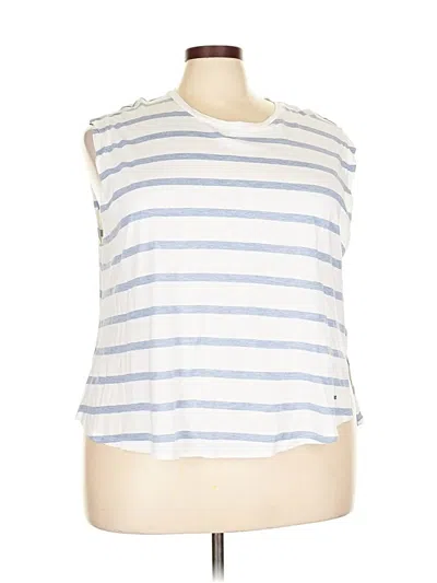 Pre-owned Dkny Jeans Sleeveless T-shirt In White