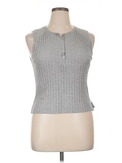 Pre-owned Dkny Jeans Sleeveless T-shirt In Gray