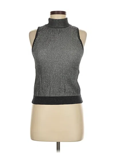 Pre-owned Dkny Jeans Sleeveless Turtleneck In Silver