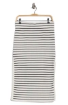 Dkny Jeans Stripe Midi Skirt In White