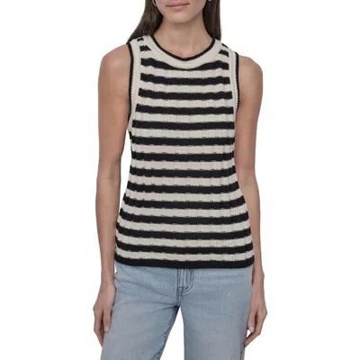Dkny Jeans Stripe Rib Knit Sleeveless Top