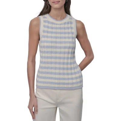 Dkny Jeans Stripe Rib Knit Sleeveless Top