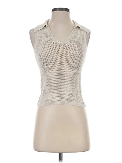 Pre-owned Dkny Jeans Sweater Vest In Ivory