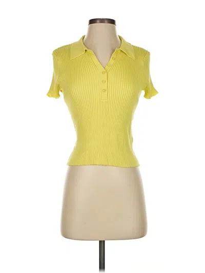 Pre-owned Dkny Jeans Sweater Vest In Yellow