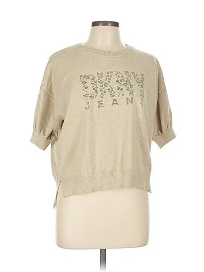 Pre-owned Dkny Jeans Sweatshirt In Brown