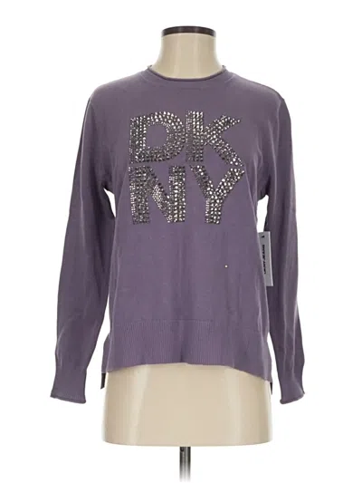 Pre-owned Dkny Jeans Sweatshirt In Purple