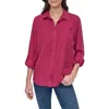 Dkny Jeans Tencel® Lyocell Chambray Button-up Shirt In Pink