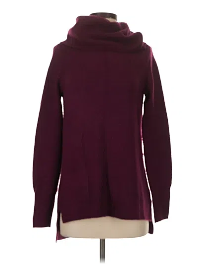 Pre-owned Dkny Jeans Turtleneck Sweater In Burgundy