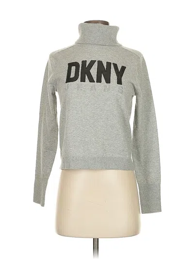 Pre-owned Dkny Jeans Turtleneck Sweater In Gray
