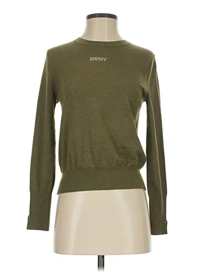 Pre-owned Dkny Jeans Turtleneck Sweater In Green
