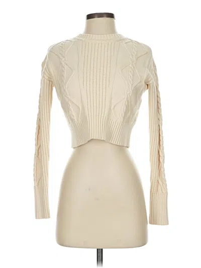 Pre-owned Dkny Jeans Turtleneck Sweater In White