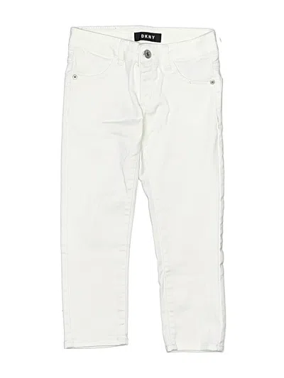 Pre-owned Dkny Kids' Jeans In White