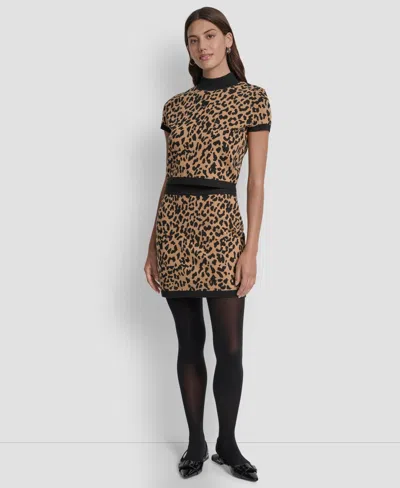 Dkny Jeans Women's Animal Print Cropped Top