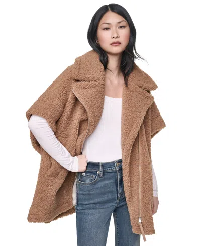 Dkny Jeans Women's Asymmetrical Zip Poncho Jacket In Woodsmoke