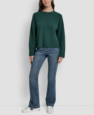 Dkny Jeans Women's Bell Sleeve Crewneck Sweater In Multi