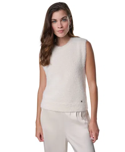 Dkny Jeans Women's Brushed Crewneck Sleeveless Sweater Vest In Neutral