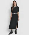 Dkny Jeans Women's Color Block Maxi Skirt In Black