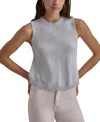 Dkny Jeans Women's Cotton Boucle Sleeveless Sweater In Frost Blue