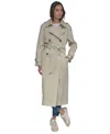 Dkny Jeans Women's Cotton Double-breasted Trench Coat In D5k-lt City Kh