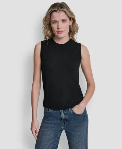 Dkny Jeans Women's Crewneck Pull-on Sweater In Black