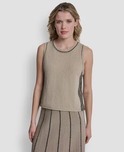 Dkny Jeans Women's Crewneck Sleeveless Sweater In Brown