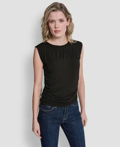Dkny Jeans Women's Crewneck Sleeveless Top In Black