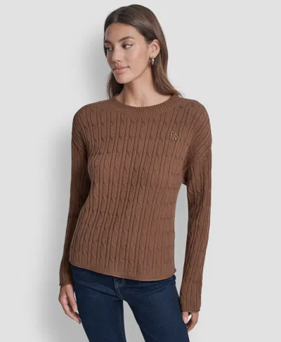 Dkny Jeans Women's Crewneck Sweater In Brown