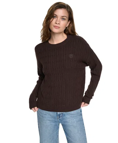 Dkny Jeans Women's Crewneck Sweater In Brown