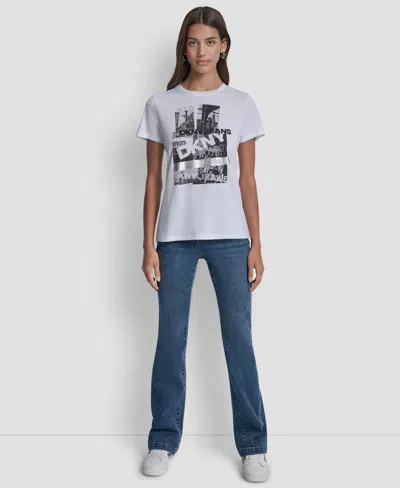 Dkny Jeans Women's Crewneck T-shirt In Blue