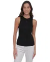 Dkny Jeans Women's Crewneck Tank In Blk - Black