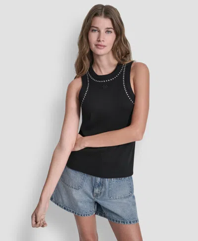 Dkny Jeans Women's Crewneck Tank Top In Black