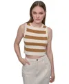 Dkny Jeans Women's Cropped Sleeveless Sweater In Multi