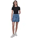 Dkny Jeans Women's Denim Cargo Mini Skirt