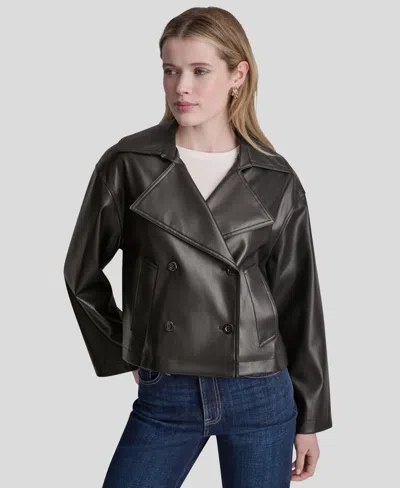 Dkny Jeans Women's Double Breasted Jacket In Black