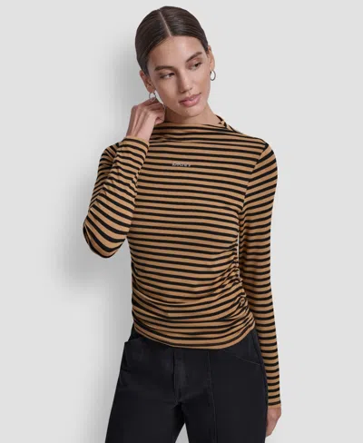 Dkny Jeans Women's Embellished Pull-on Top In Brown