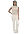 Dkny Jeans Women's High-rise Flare-leg Jeans In Ecr - Ecru
