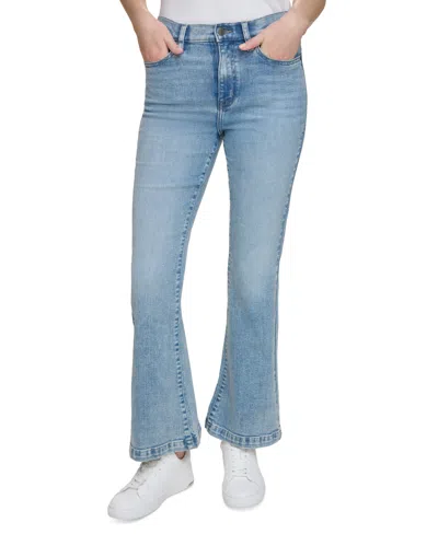 Dkny Jeans Women's High-rise Kick-flare Jeans In F3i - Chambers Wash