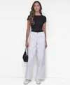Dkny Jeans Women's High Rise Modern Wide Leg Jeans In White