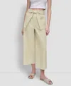 Dkny Jeans Women's High-rise Paper Bag Pants In Neutral