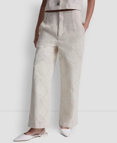 Dkny Jeans Women's High Rise Wide Leg Pants In Gray