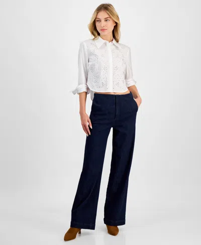 Dkny Jeans Women's High-rise Zip-front Pants In Lxt - Lexington