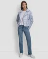 Dkny Jeans Women's Lightweight Zip-front Puffer Jacket In Multi