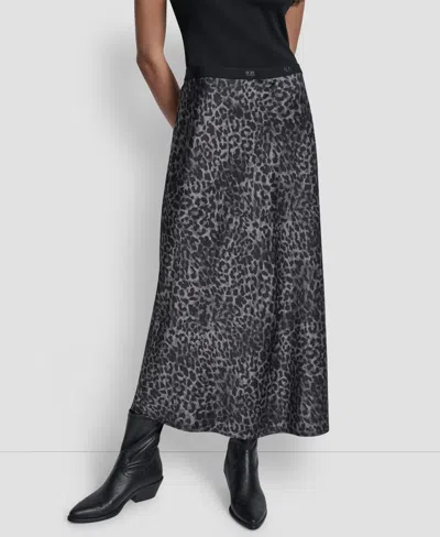 Dkny Jeans Women's Logo Elastic Waistband Slip Skirt In Multi