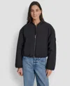 Dkny Jeans Women's Long Sleeve Bomber Jacket In Black