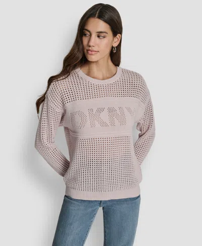 Dkny Jeans Women's Long-sleeve Sweatshirt In Pink
