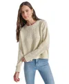 Dkny Jeans Women's Metallic Cable Knit Crewneck Sweater In Eggnog